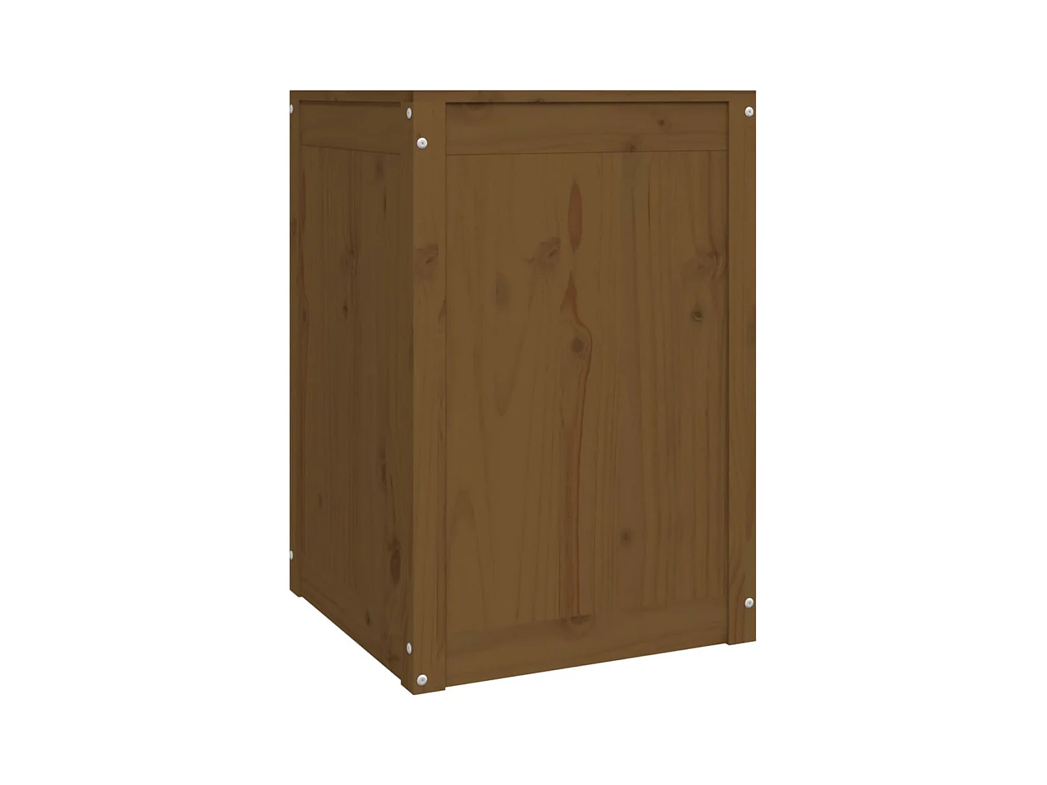 Boîte à linge Marron miel 44x44x66 cm Bois massif de pin