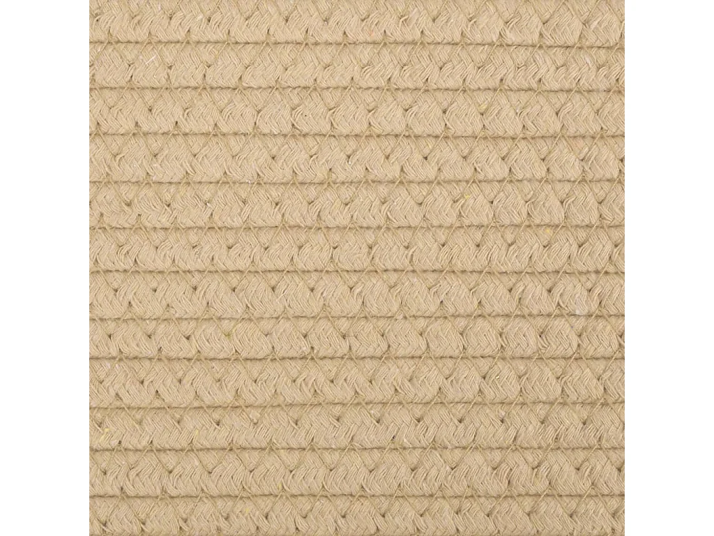 Cesto portabiancheria beige e bianco Ø55x36 cm cotone