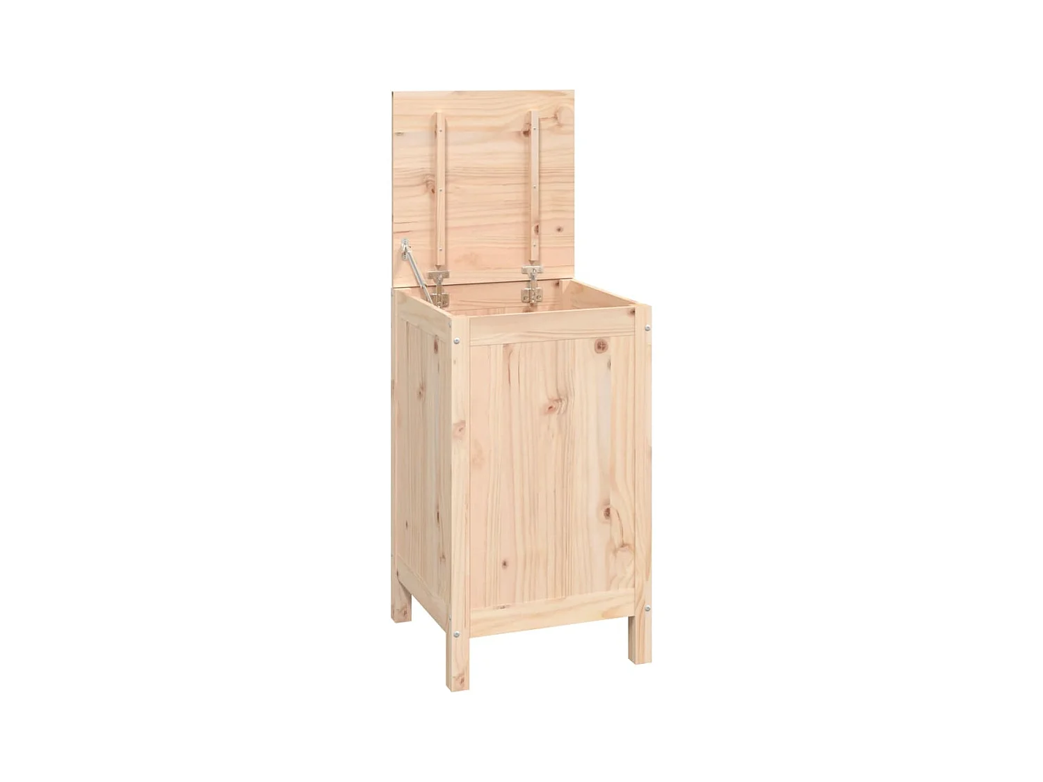 Boîte à linge 44x44x76 cm Bois massif de pin