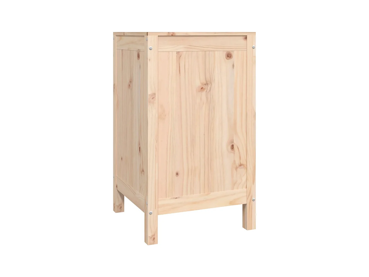 Boîte à linge 44x44x76 cm Bois massif de pin