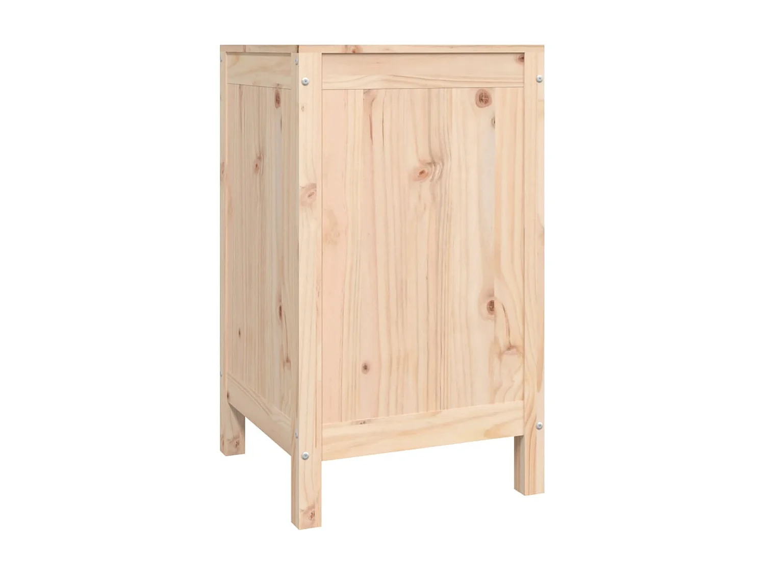 Boîte à linge 44x44x76 cm Bois massif de pin