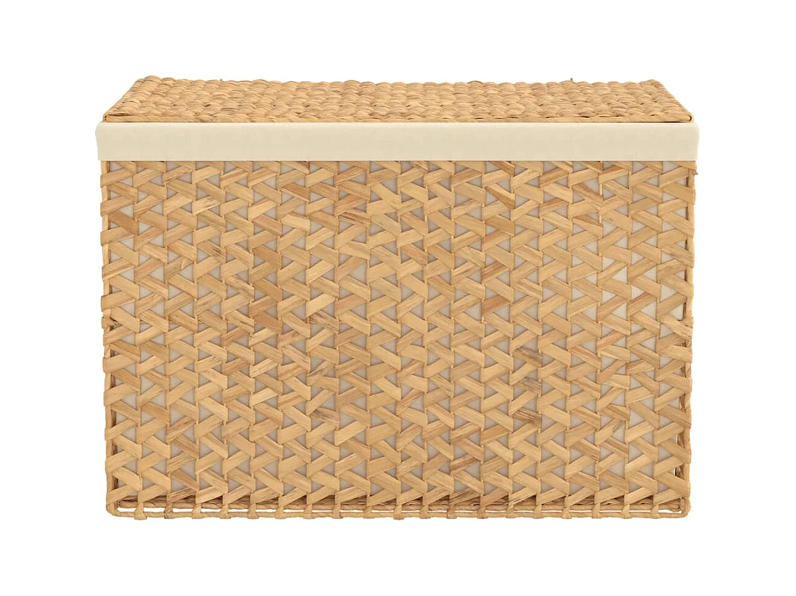 Panier à linge avec 3 sections 75x42,5x52 cm hyacinthe d'eau