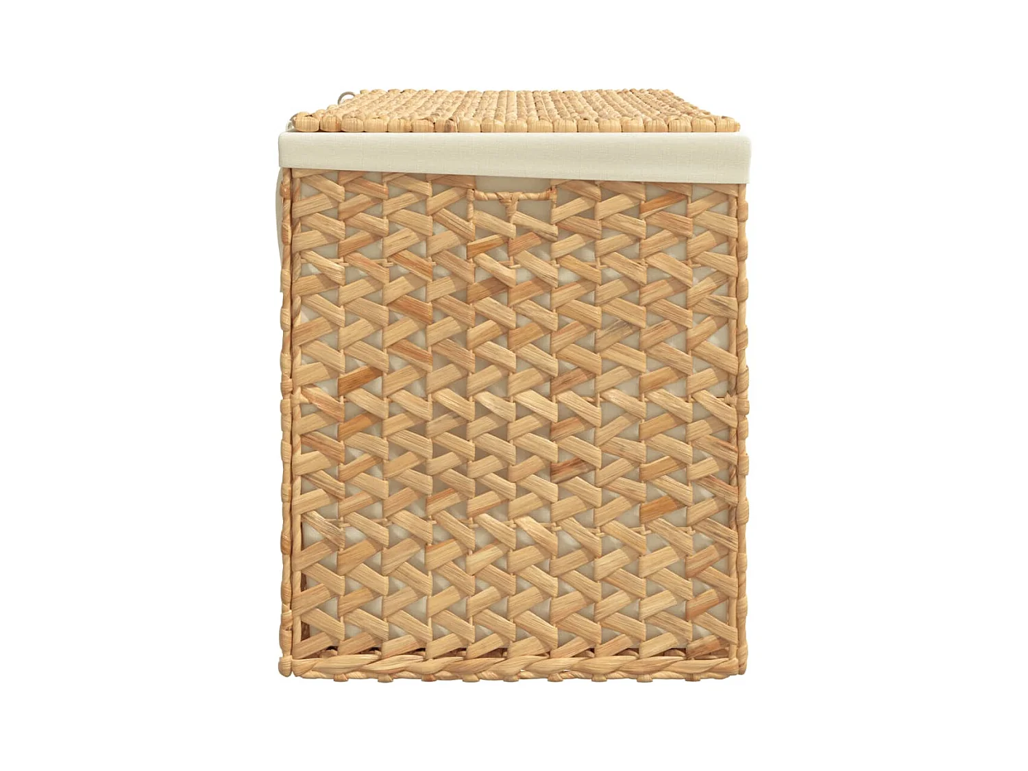 Panier à linge avec 3 sections 75x42,5x52 cm hyacinthe d'eau