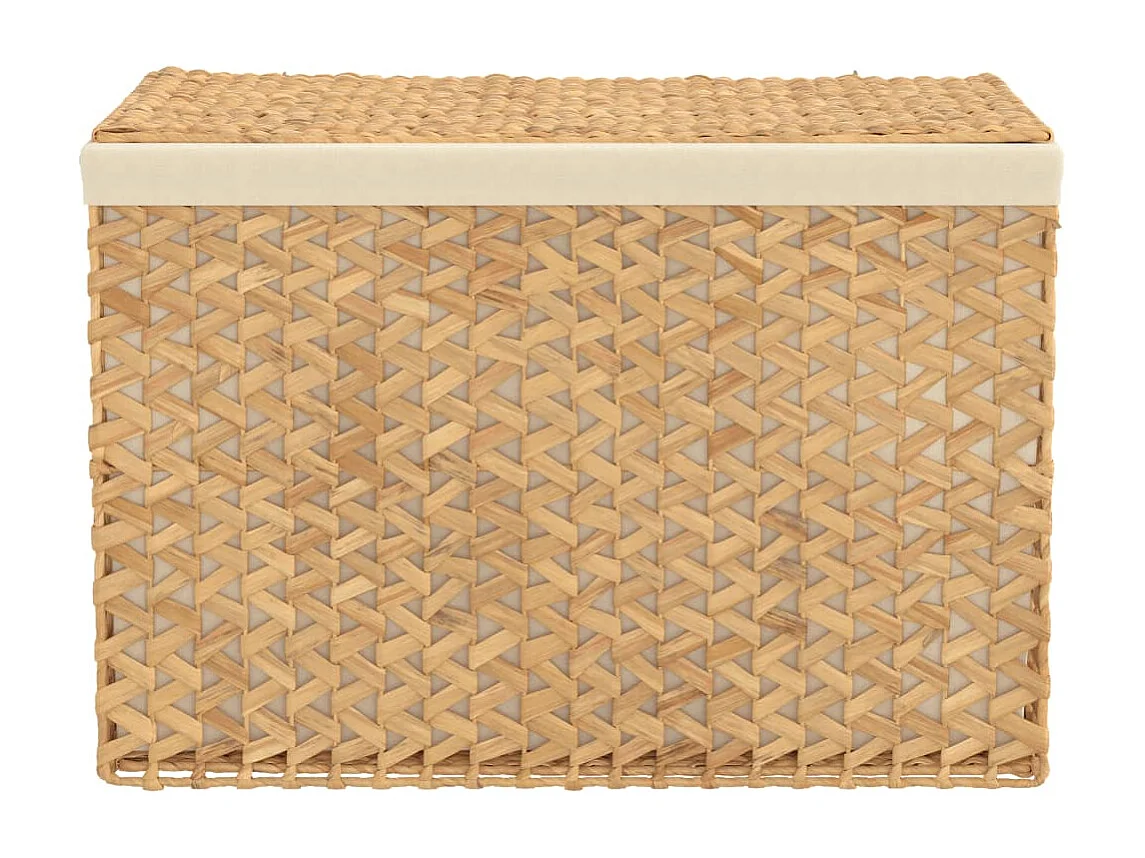 Cesta para la ropa sucia con 3 secciones 75x42,5x52 cm jacinto de agua