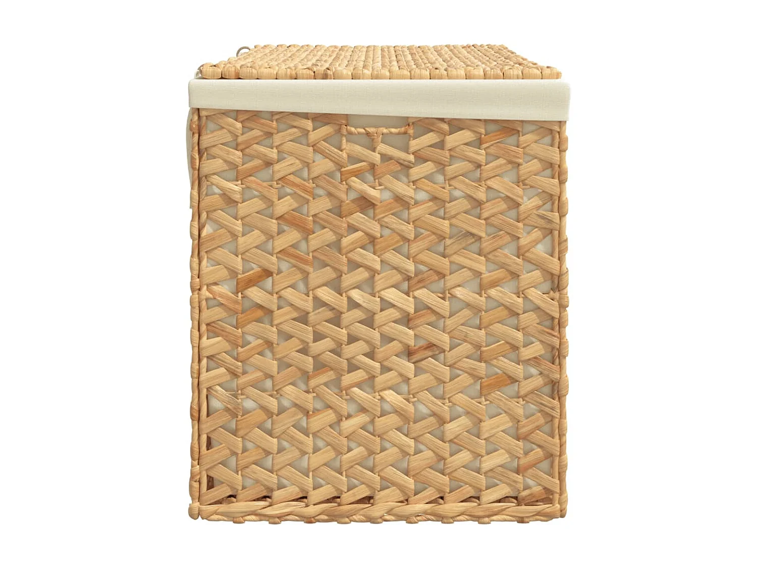 Cesta para la ropa sucia con 3 secciones 75x42,5x52 cm jacinto de agua