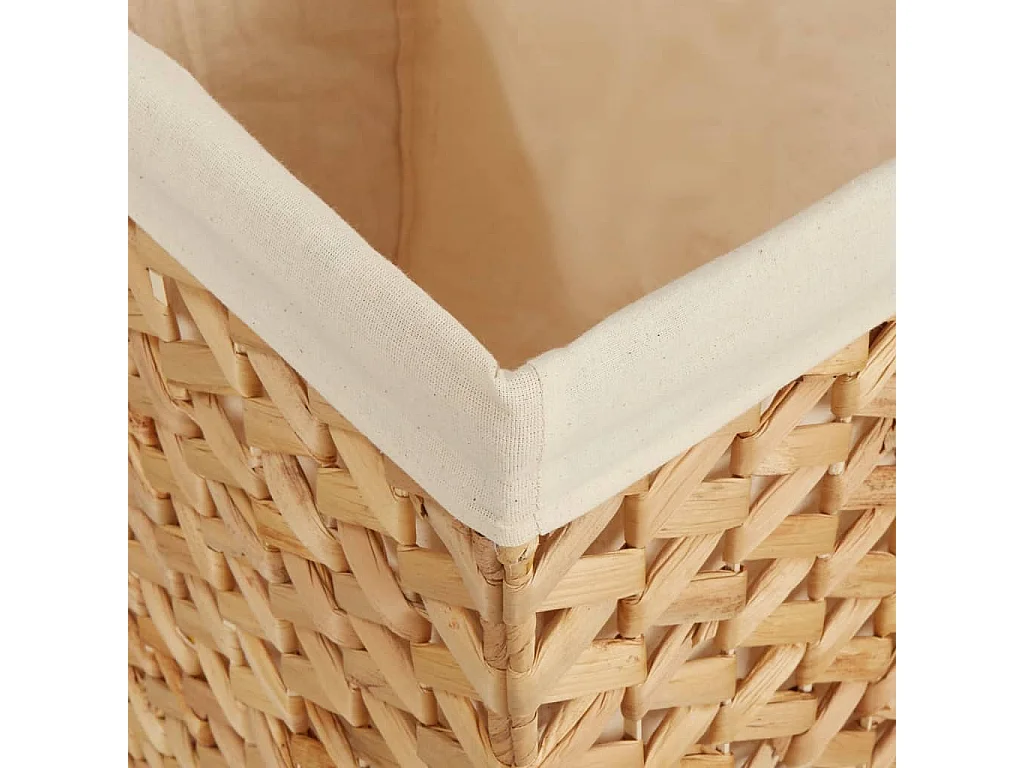 Cesta para la ropa sucia con 3 secciones 75x42,5x52 cm jacinto de agua