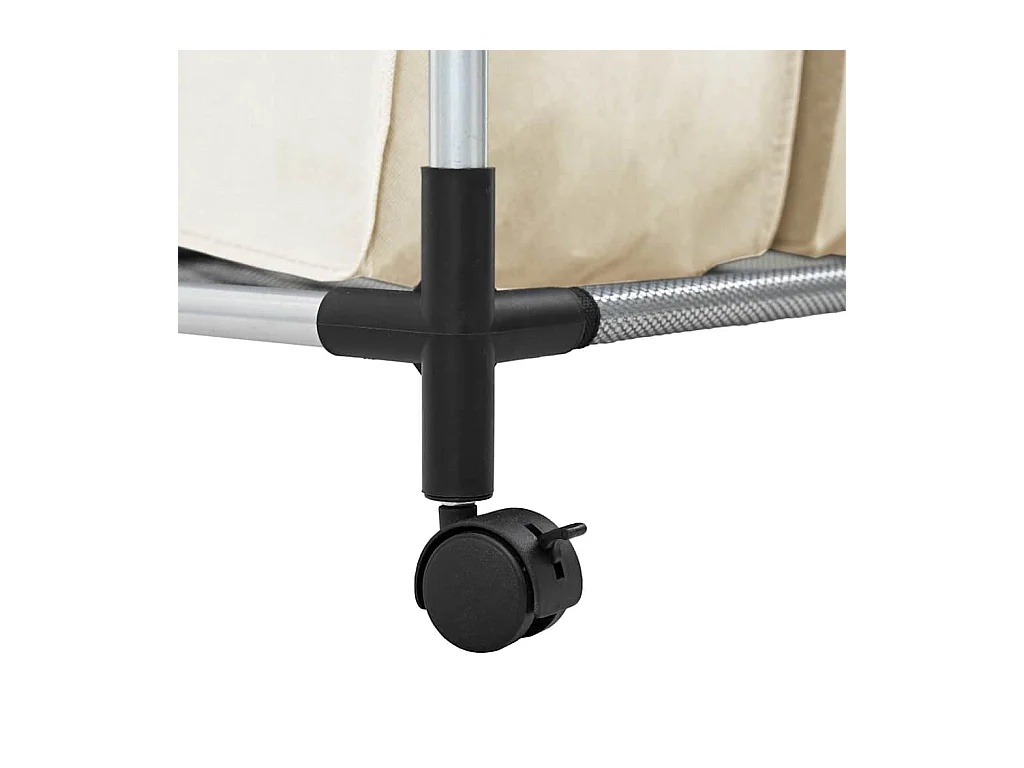 Trieuse à linge avec 3 sacs Crème Acier