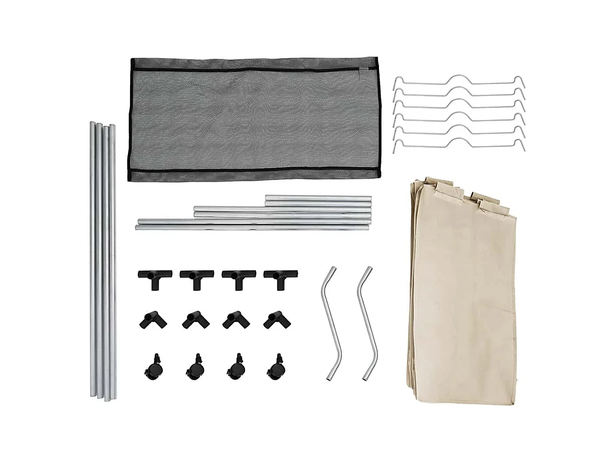 Trieuse à linge avec 3 sacs Crème Acier