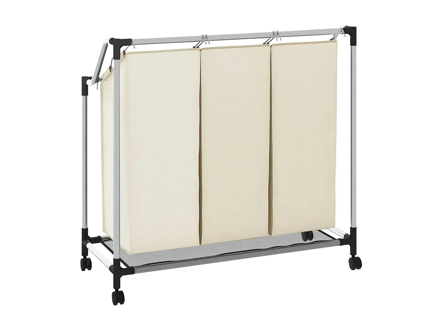 Trieuse à linge avec 3 sacs Crème Acier