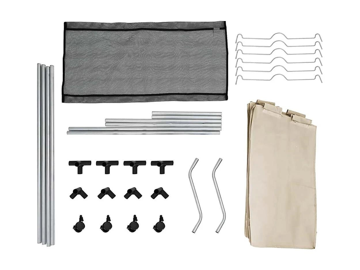 Trieuse à linge avec 3 sacs Crème Acier