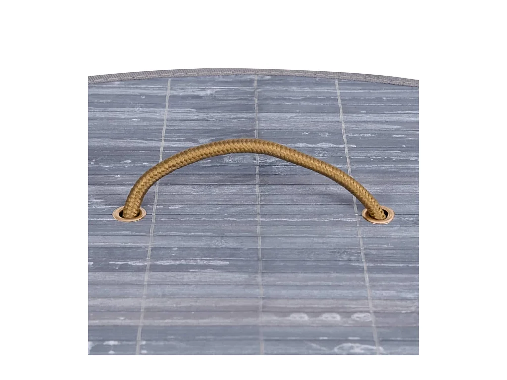 Panier à linge d'angle Bambou Gris 60 L