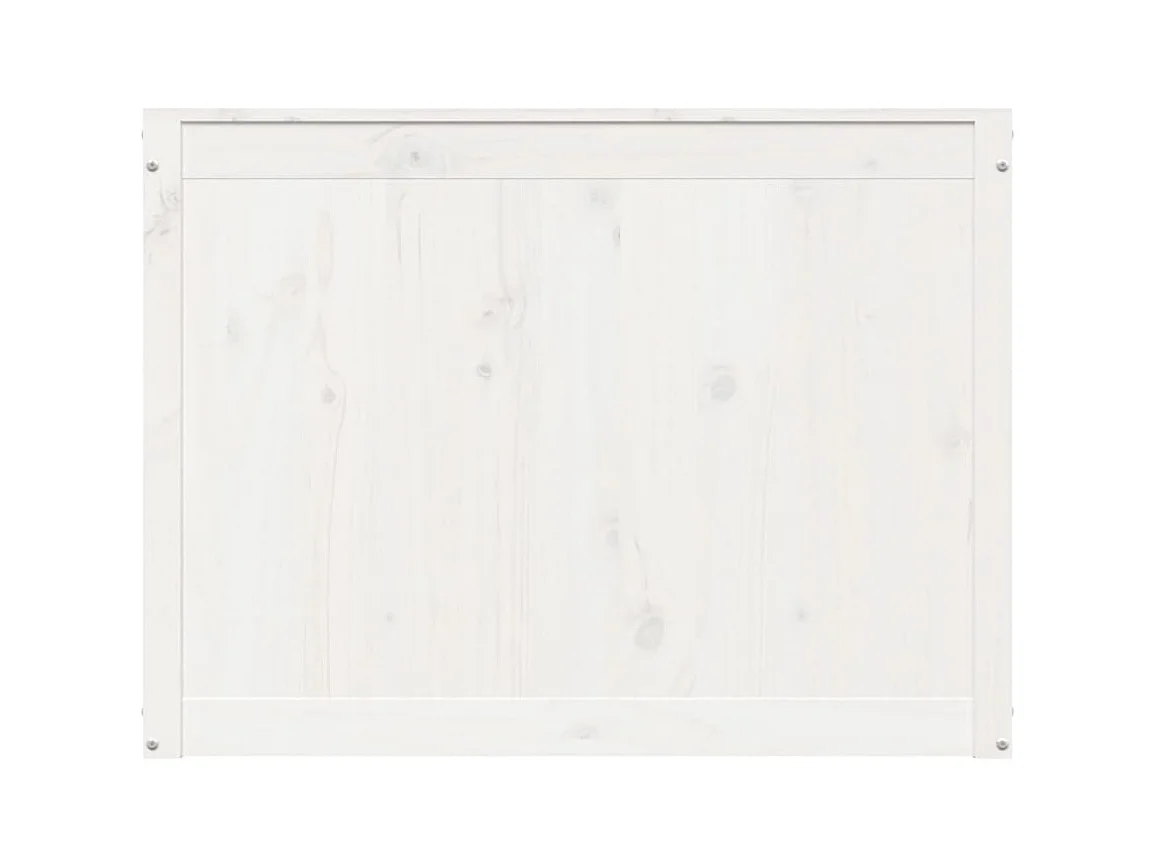 Boîte à linge Blanc 88,5x44x66 cm Bois massif de pin