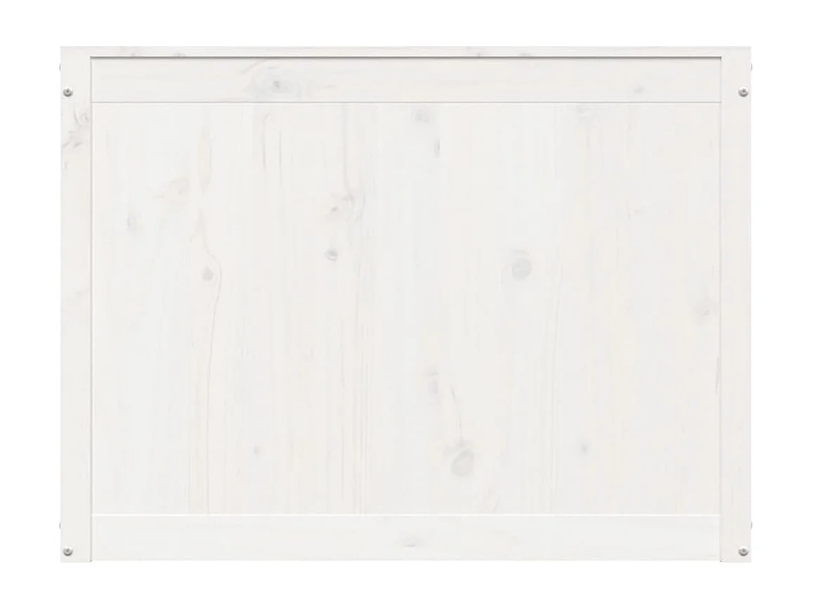 Boîte à linge Blanc 88,5x44x66 cm Bois massif de pin