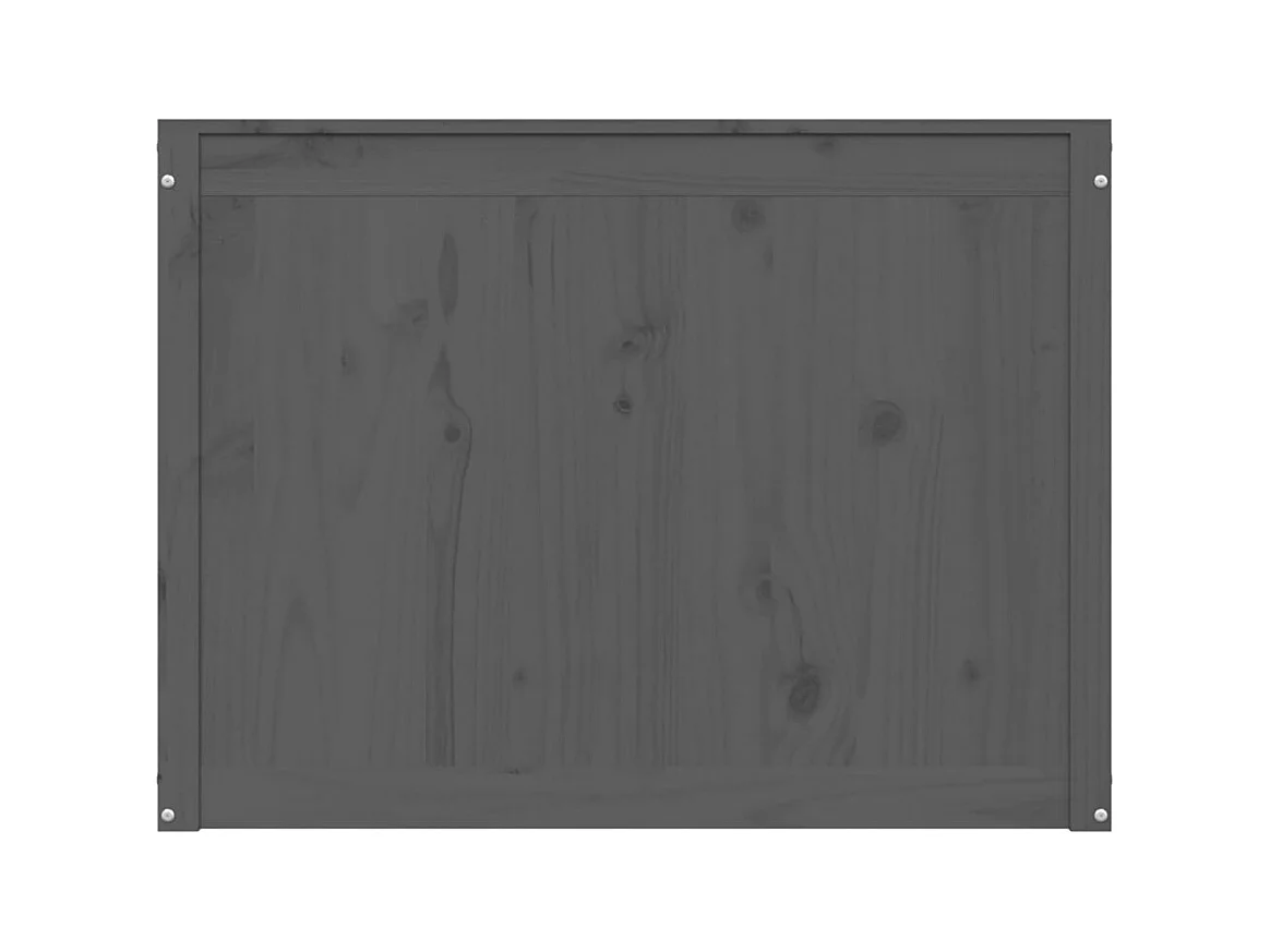 Boîte à linge Gris 88,5x44x66 cm Bois massif de pin