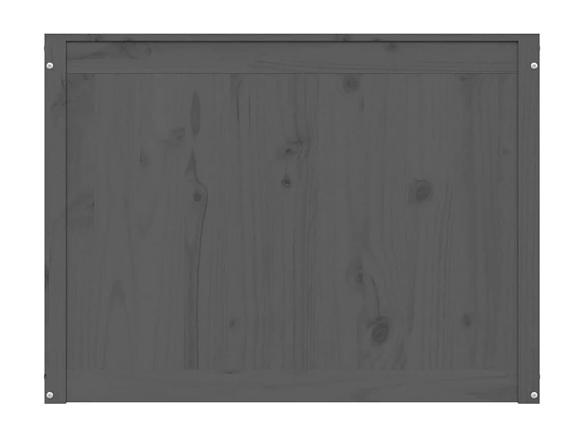 Boîte à linge Gris 88,5x44x66 cm Bois massif de pin