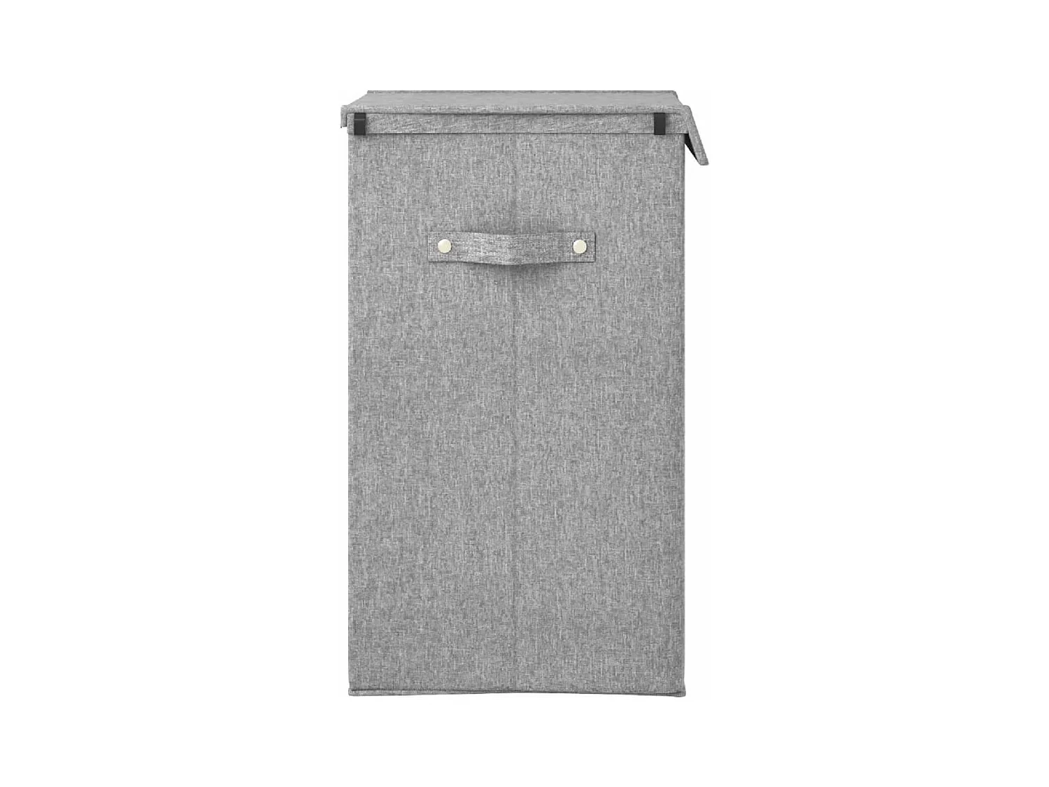 Cesto portabiancheria pieghevole grigio 51x34,5x59 cm tessuto finto lino