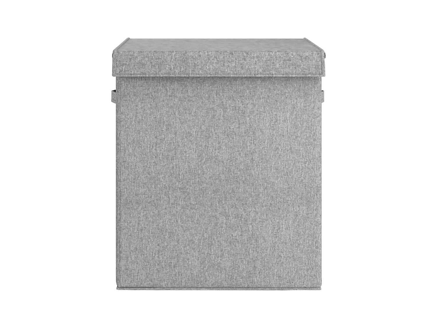 Panier à linge pliable Gris 51x34,5x59 cm Tissu en faux lin