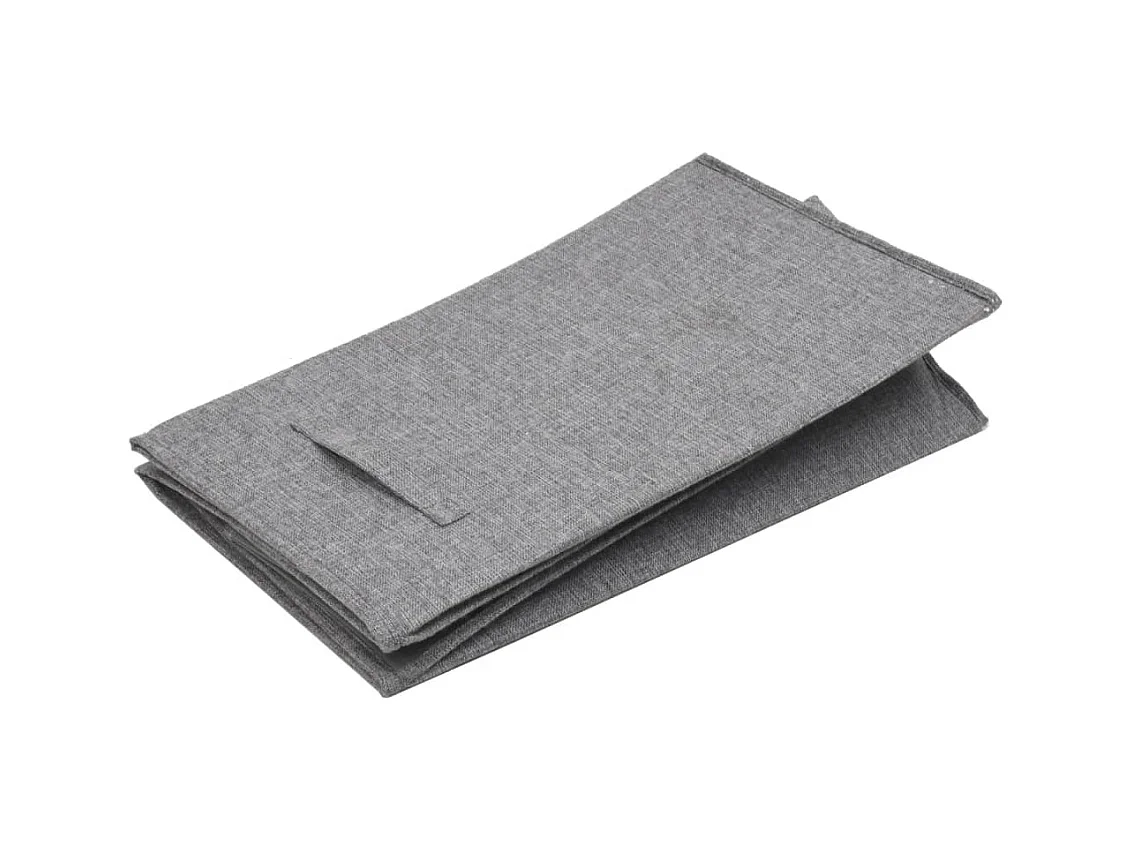 Panier à linge pliable Gris 51x34,5x59 cm Tissu en faux lin