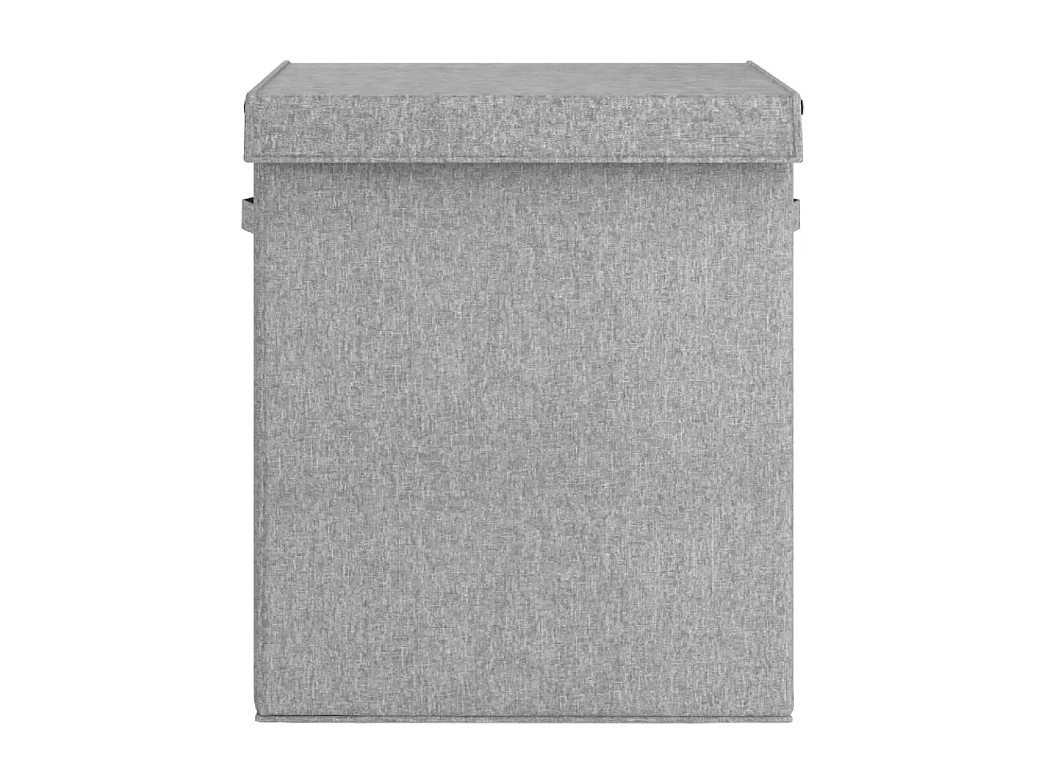 Panier à linge pliable Gris 51x34,5x59 cm Tissu en faux lin