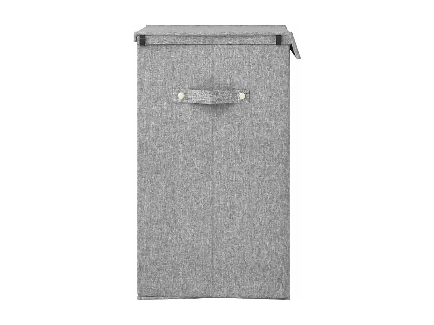 Panier à linge pliable Gris 51x34,5x59 cm Tissu en faux lin