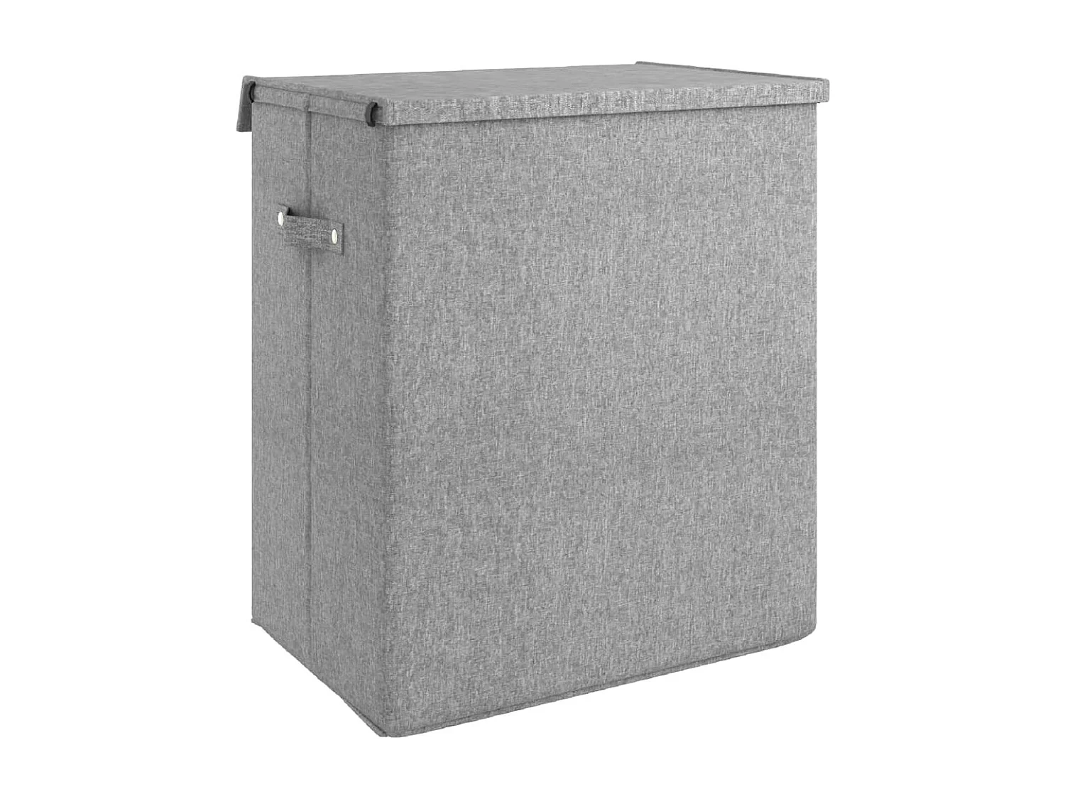 Panier à linge pliable Gris 51x34,5x59 cm Tissu en faux lin