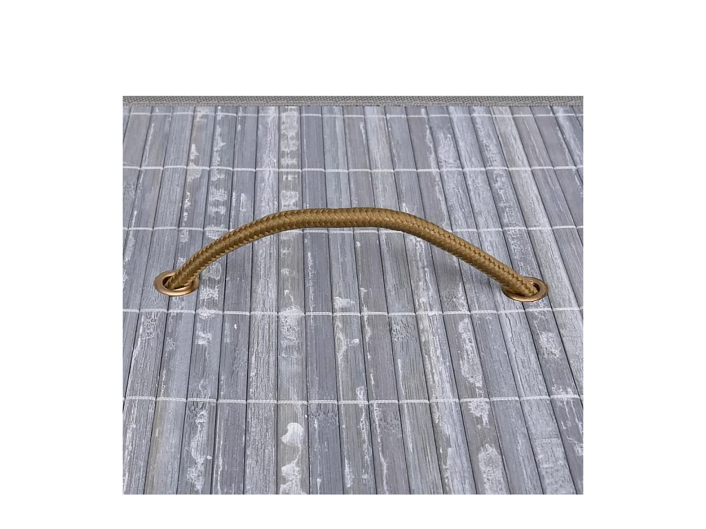 Wasmand met één vak, grijs bamboe