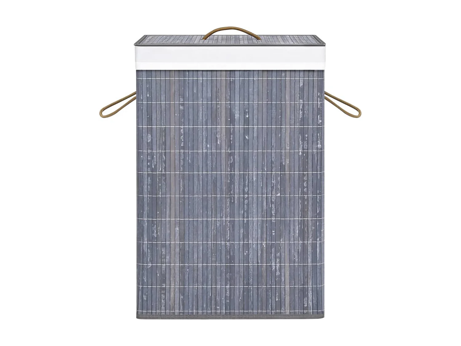 Wasmand met één vak, grijs bamboe