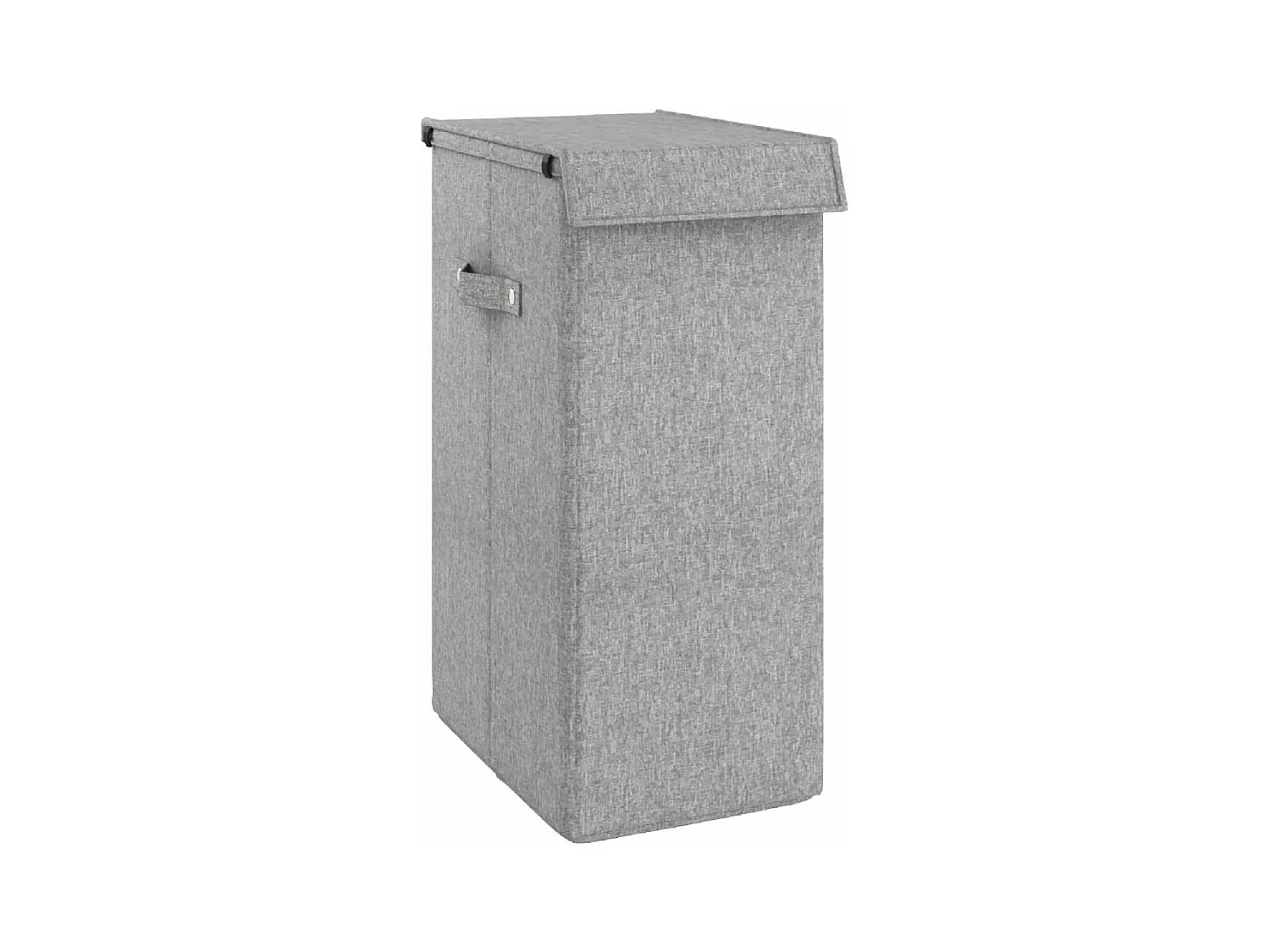 Panier à linge pliable Gris 26x34,5x59,5 cm Tissu en faux lin