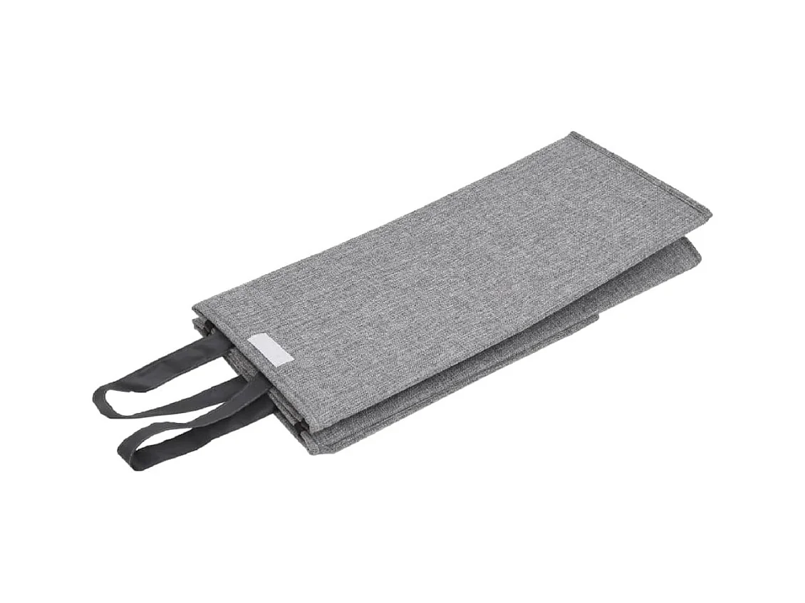 Panier à linge pliable Gris 26x34,5x59,5 cm Tissu en faux lin