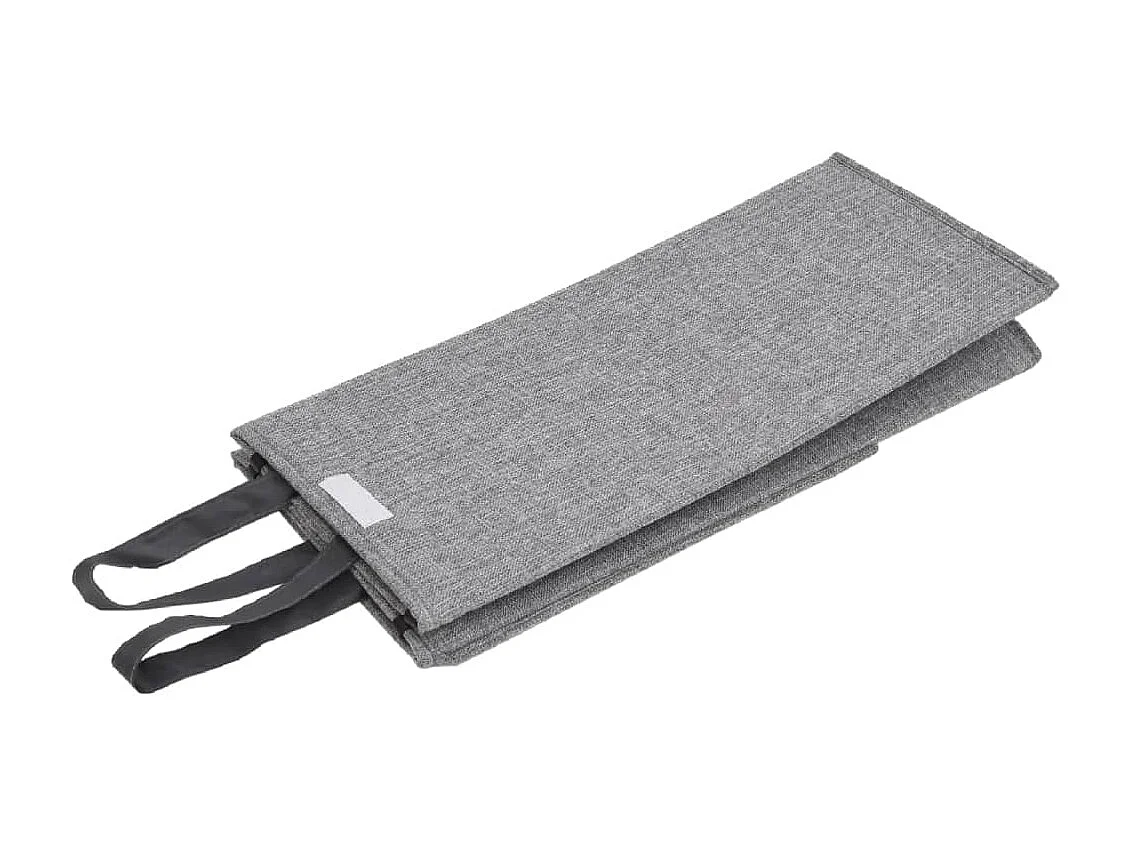 Panier à linge pliable Gris 26x34,5x59,5 cm Tissu en faux lin