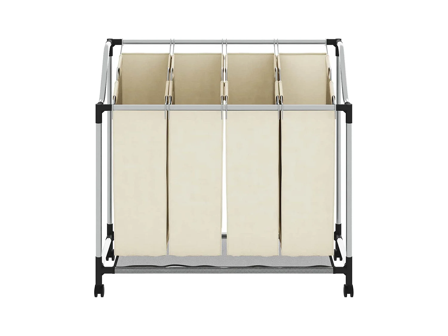 Trieuse à linge avec 4 sacs Crème Acier