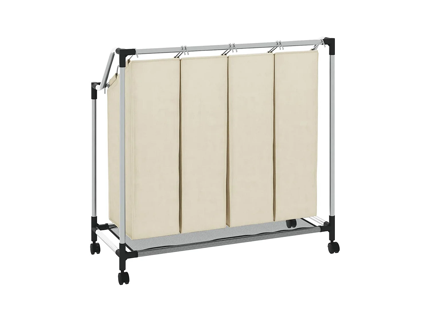 Trieuse à linge avec 4 sacs Crème Acier