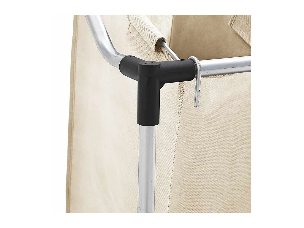 Trieuse à linge avec 4 sacs Crème Acier