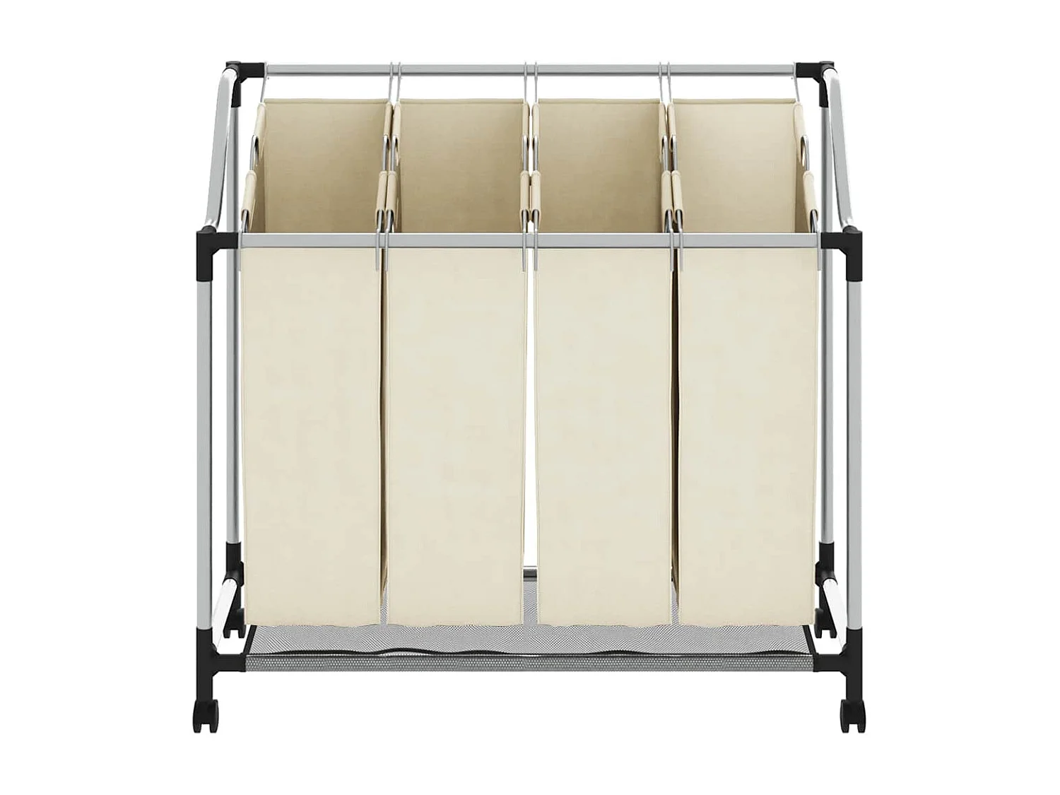 Trieuse à linge avec 4 sacs Crème Acier