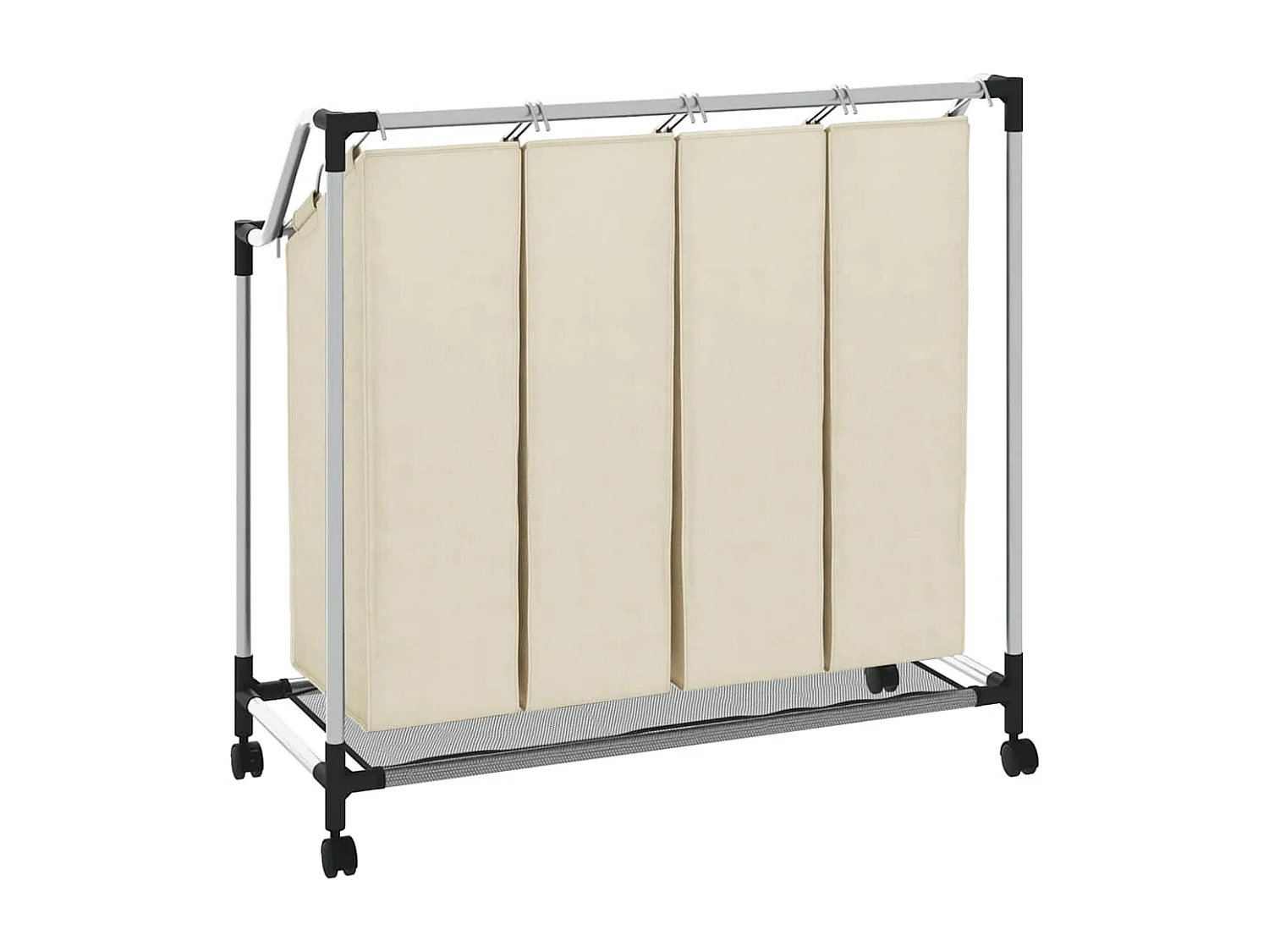 Trieuse à linge avec 4 sacs Crème Acier