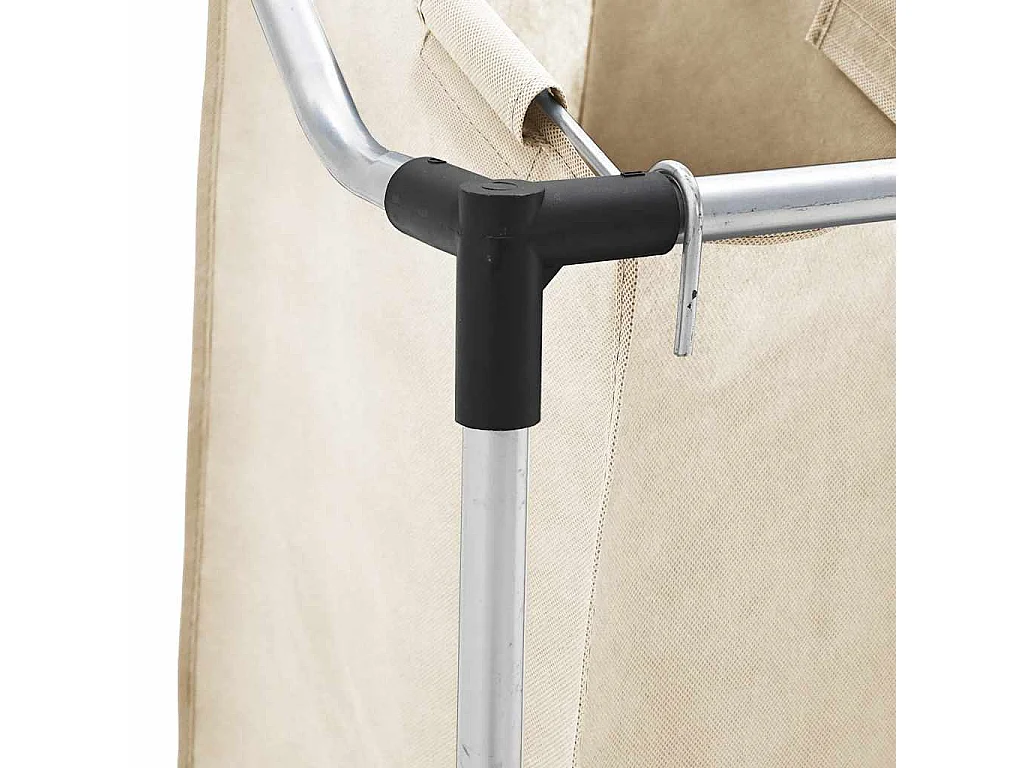 Trieuse à linge avec 4 sacs Crème Acier