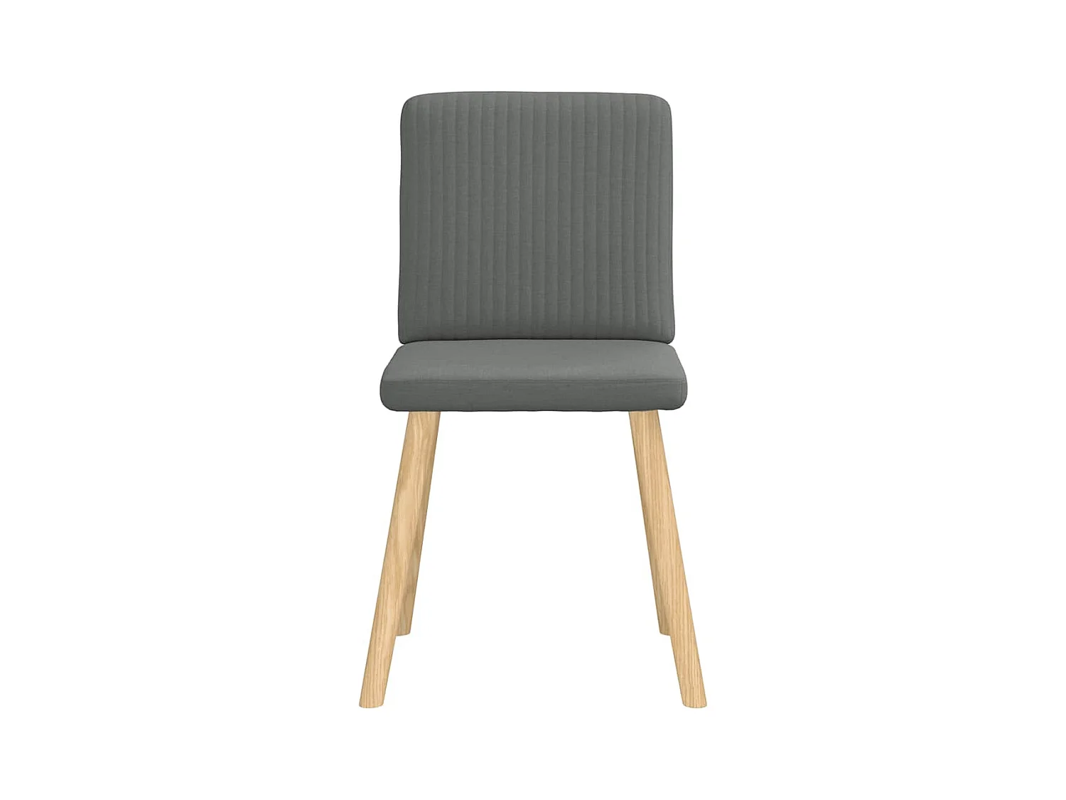 Eetkamerstoelen set van 4 donkergrijze stof