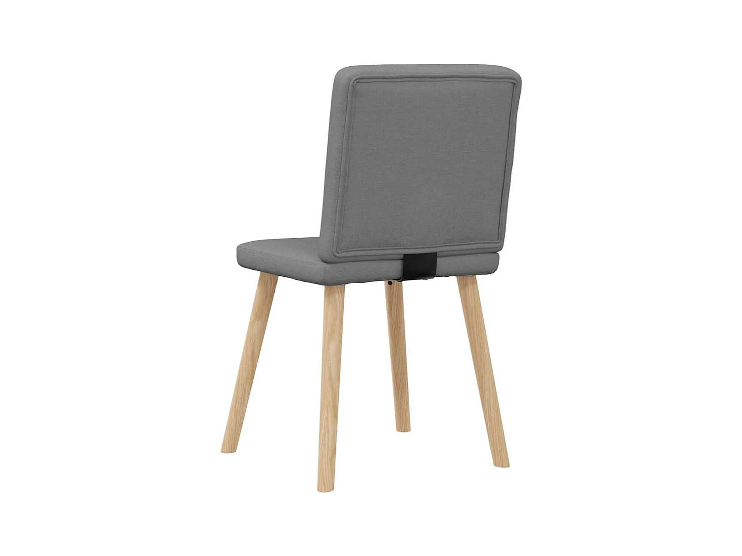 Eetkamerstoelen set van 4 donkergrijze stof
