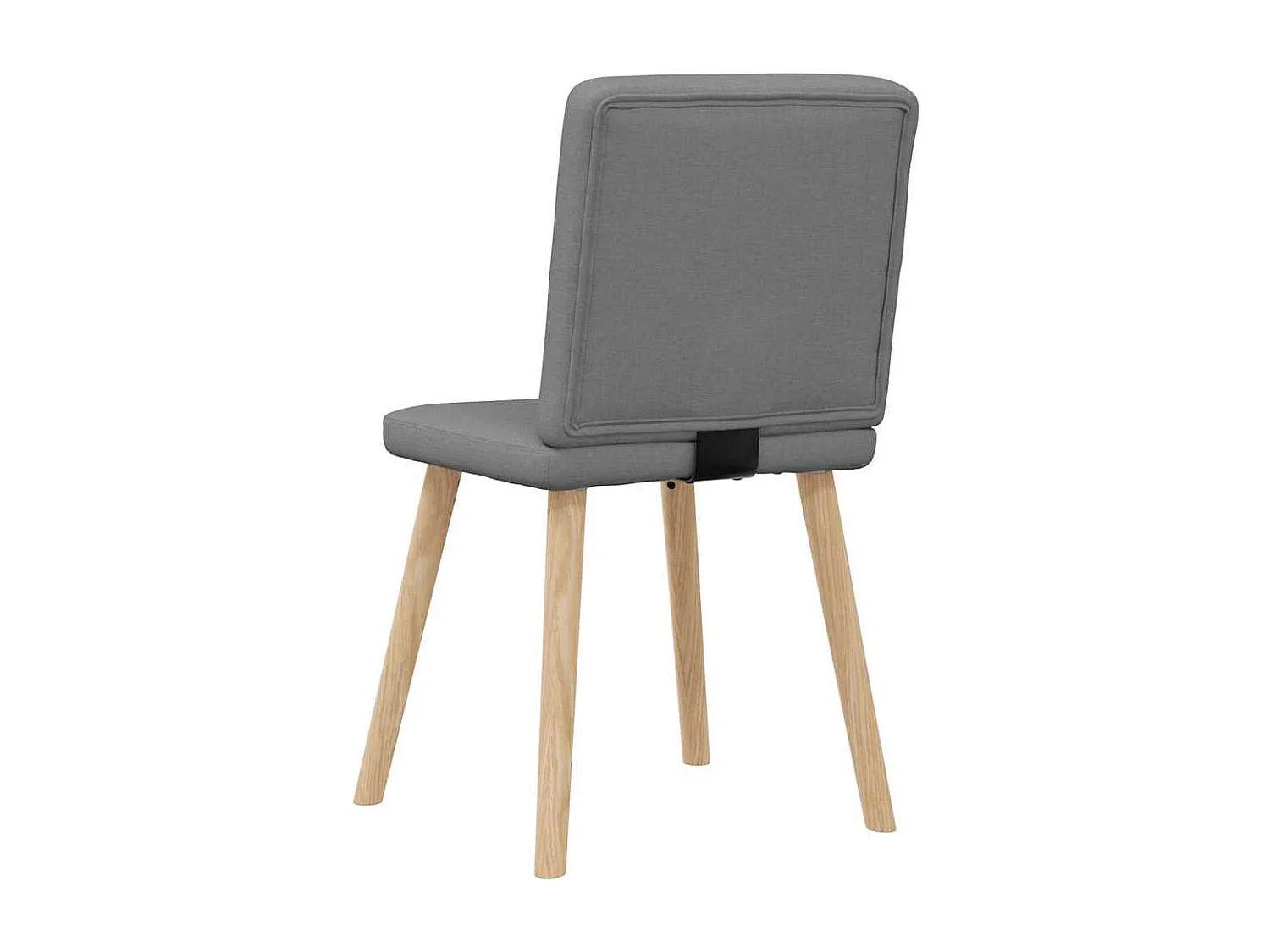 Eetkamerstoelen set van 4 donkergrijze stof