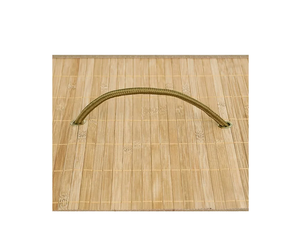 Panier à linge avec 2 sections bambou 100 L