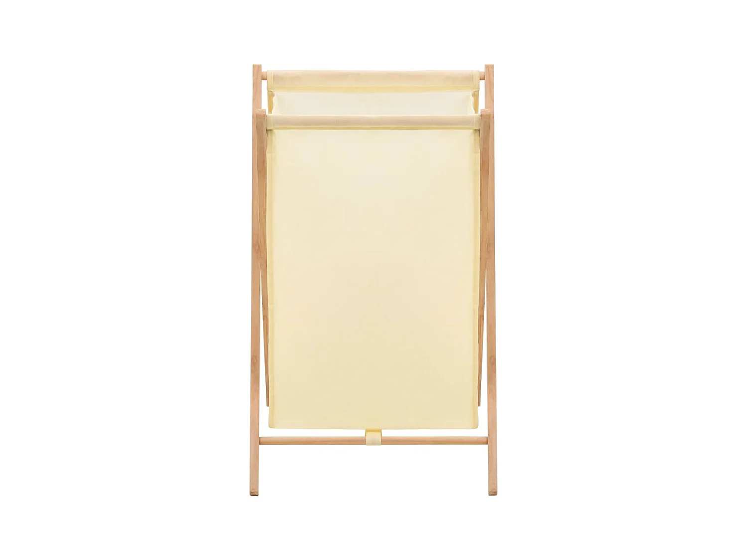 Cesto portabiancheria in legno di cedro e tessuto beige 42 x 41 x 64 cm
