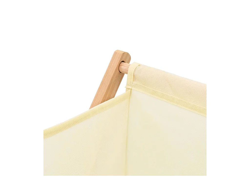 Cesto portabiancheria in legno di cedro e tessuto beige 42 x 41 x 64 cm
