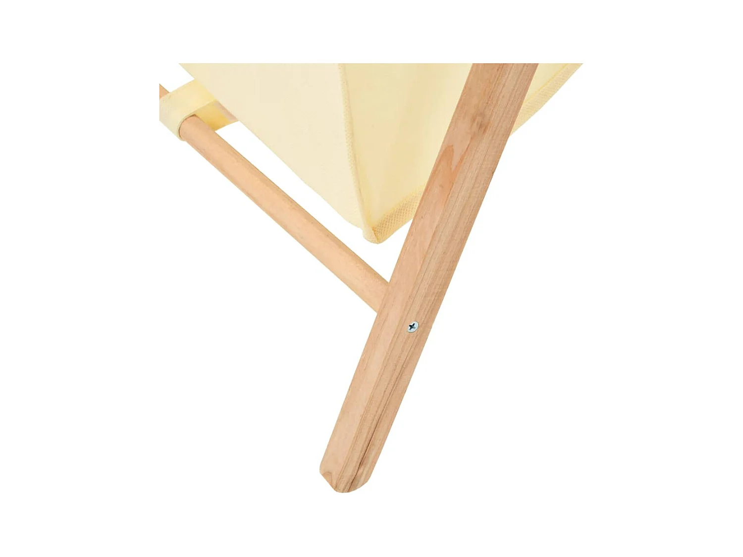 Cesto portabiancheria in legno di cedro e tessuto beige 42 x 41 x 64 cm