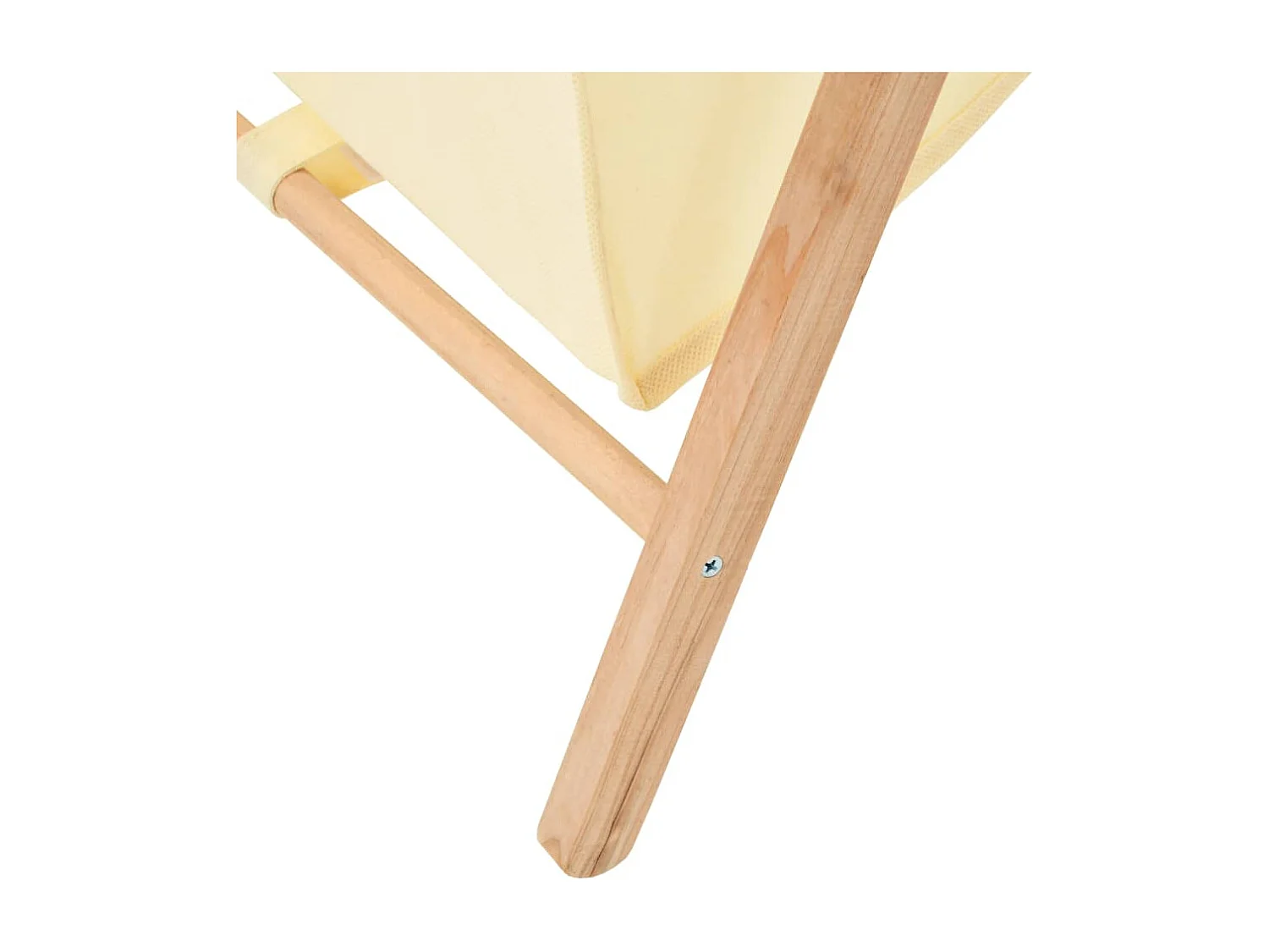 Panier à linge Bois de cèdre et textile Beige 42 x 41 x 64 cm