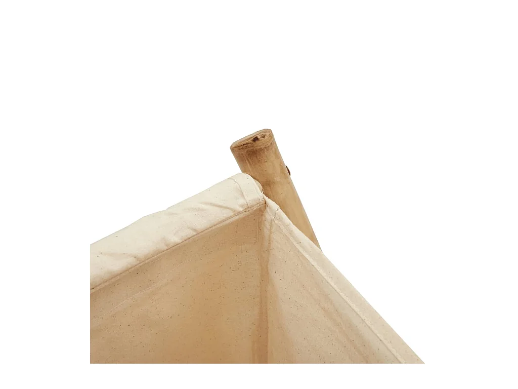 Panier à linge blanc crème 41,5x36x63,5 cm bambou