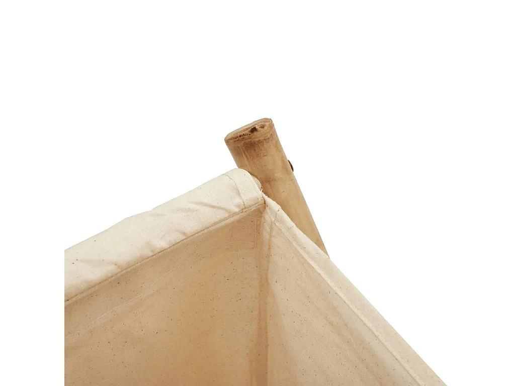 Panier à linge blanc crème 41,5x36x63,5 cm bambou