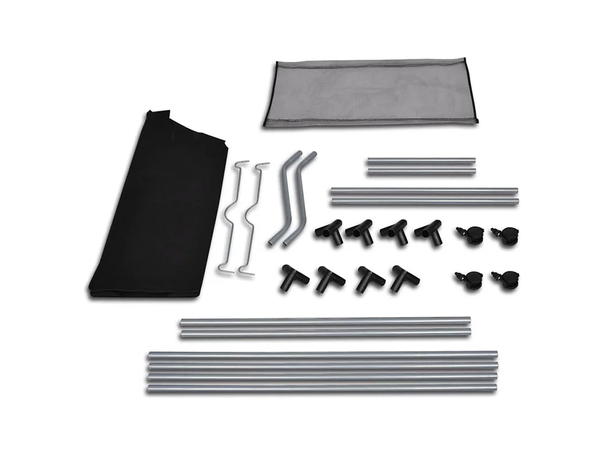 Cestini portabiancheria con 2 sacchi Nero e Grigio