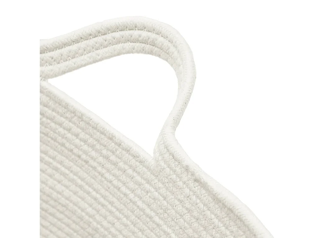 Cesto portabiancheria grigio e bianco Ø60x36 cm cotone