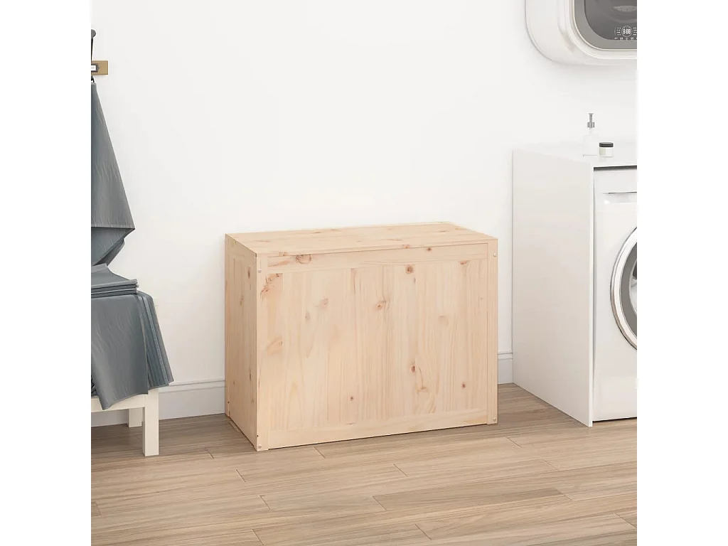 Boîte à linge 88,5x44x66 cm Bois massif de pin