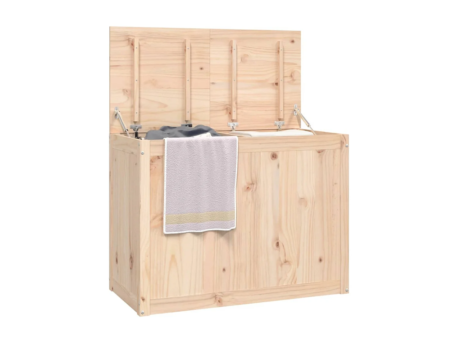 Boîte à linge 88,5x44x66 cm Bois massif de pin
